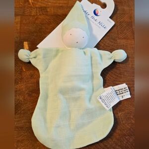 Under The Nile Muslin Sleeping Doll Lovey - Sage Organic Cotton